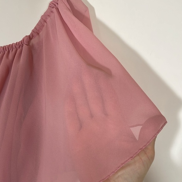 SHEIN Curve Pink Maxi Off the Shoulder Dress, Plus Size 2XL #452 - Picture 4 of 12